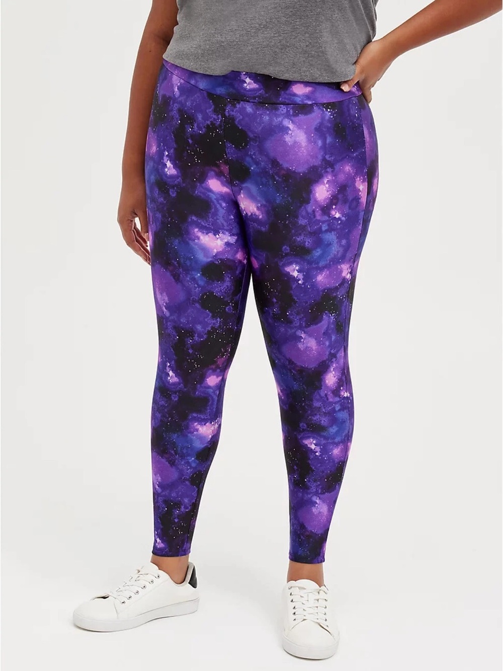 Torrid plus platinum legging full length purple galaxy liquid women stretchy